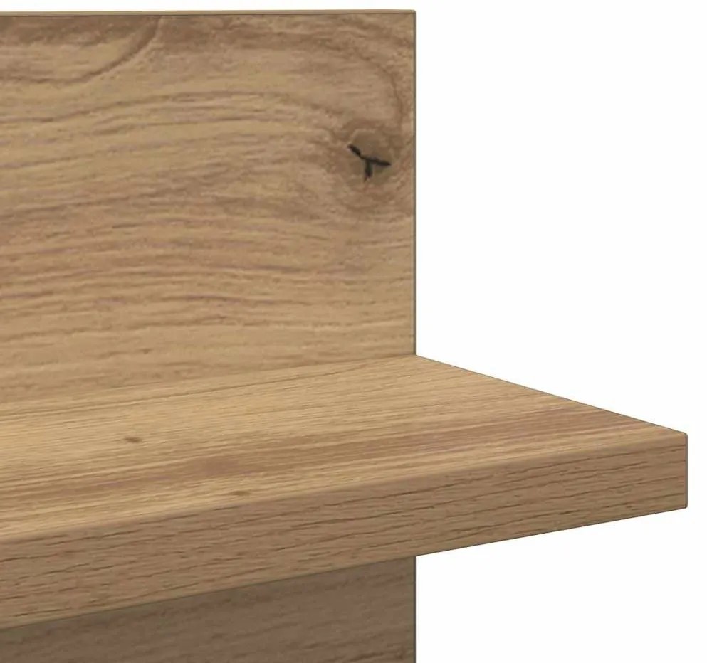 Falpolcok 2 pcs kézműves tölgy 80 x 11.5 x 18 cm Faanyag