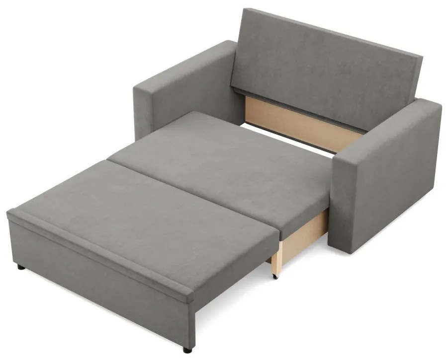 Zeus kanapé, bársony, hab töltet, egyenes kartámasz, világosszürke