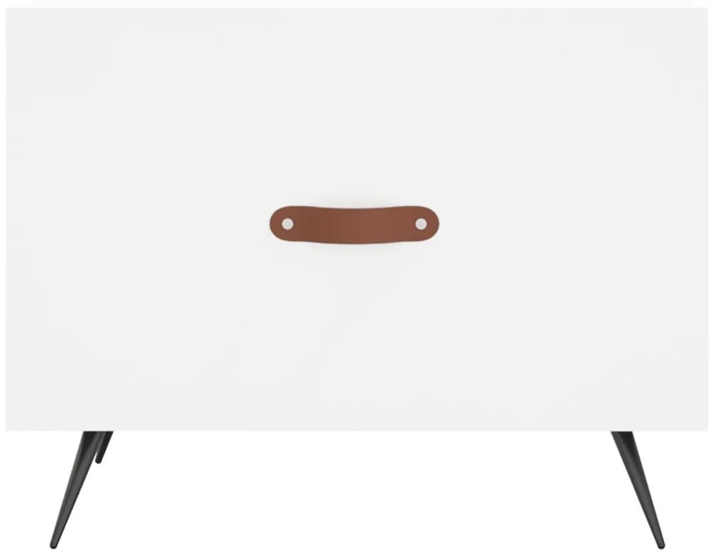 Fehér szerelt fa dohányzóasztal 50 x 50 x 40 cm