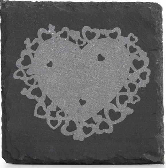 Kő alátét x4 dekoratív Szerelmes szív