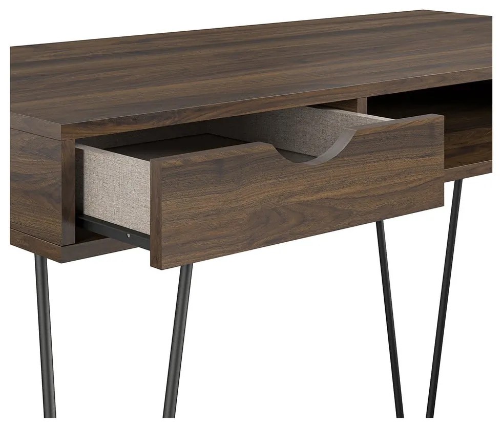 Íróasztal diófa dekorral 49x104 cm Concord – Novogratz