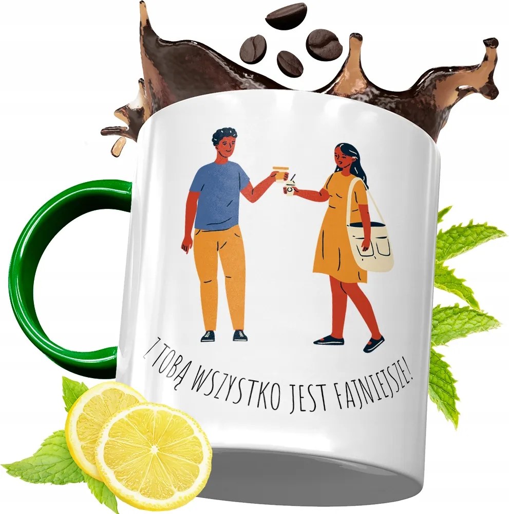 Zöld Bögre Barátnak Születésnapi Ajándék Nyomtatott Fotóval