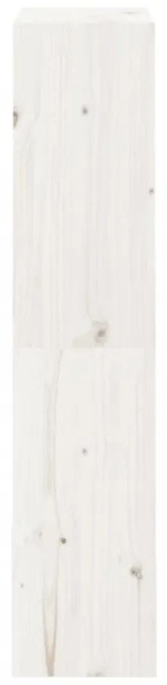 fehér tömör fenyőfa könyvszekrény/térelválasztó 60x30x135,5 cm