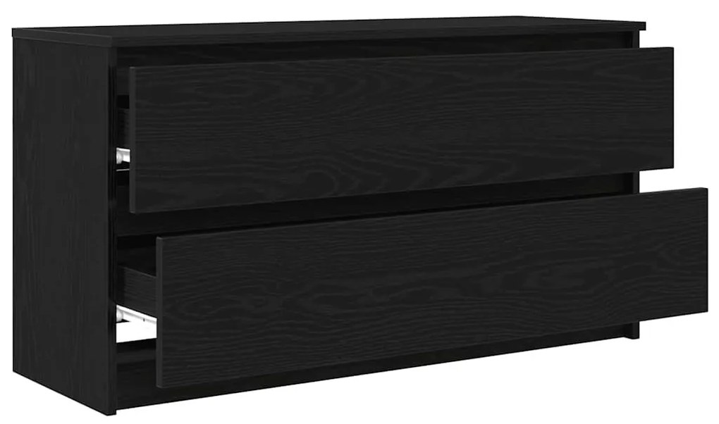fekete szerelt fa TV-szekrény 100x35x54 cm