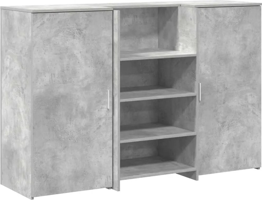 vidaXL recepciós pult betonszürke 155x50x103,5 cm szerelt fa
