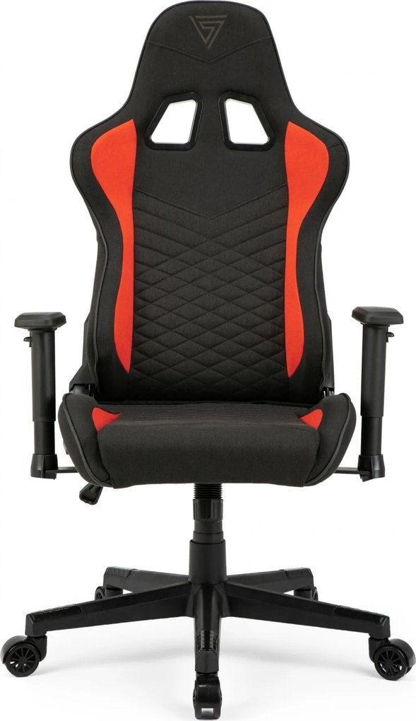 Gamer szék SENSE7 Spellcaster szövet fotel, fekete-piros.