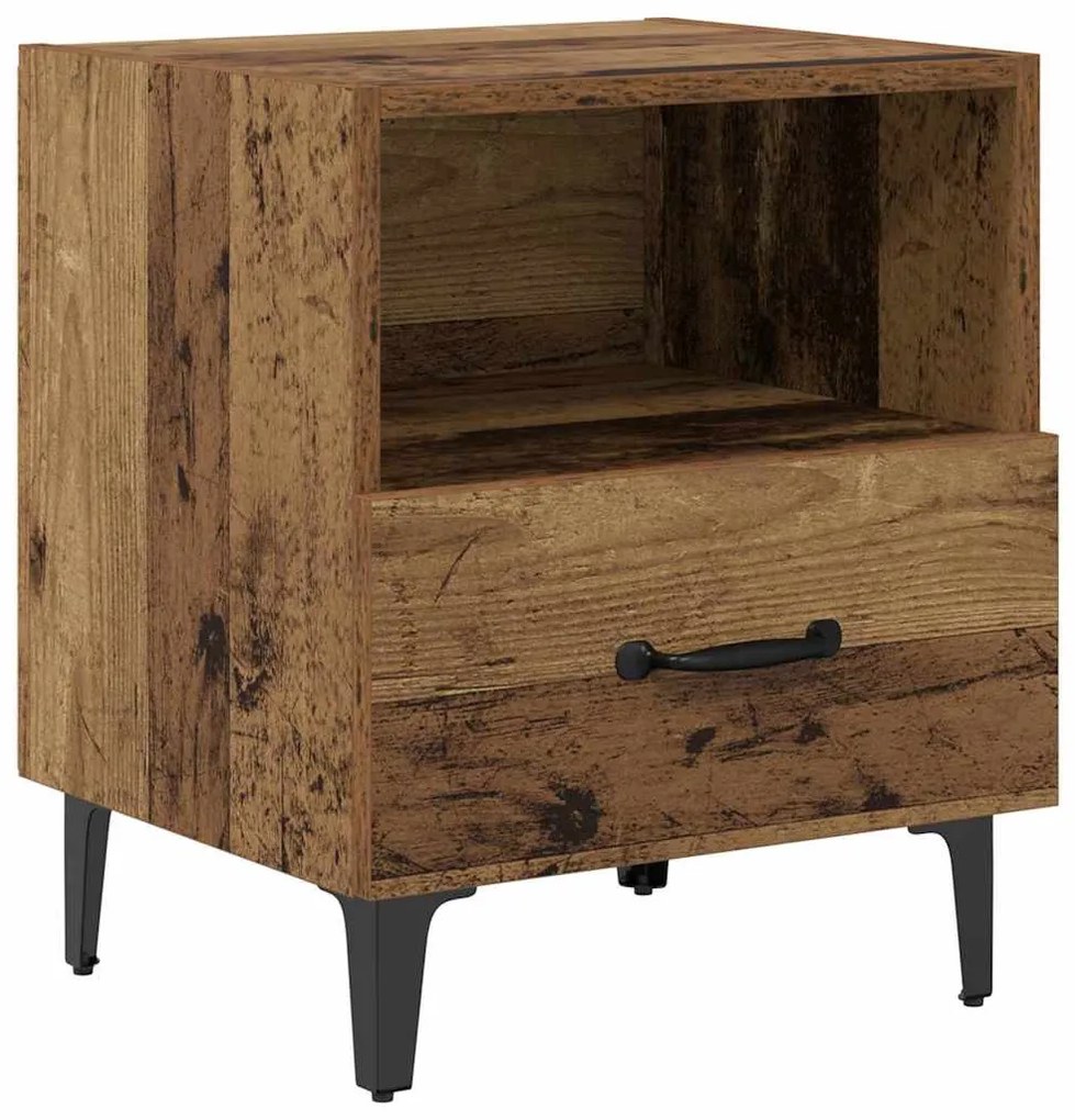 Éjjeliszekrény fiókkal 2 pcs Régi fa 40 x 35 x 47.5 cm Faanyag