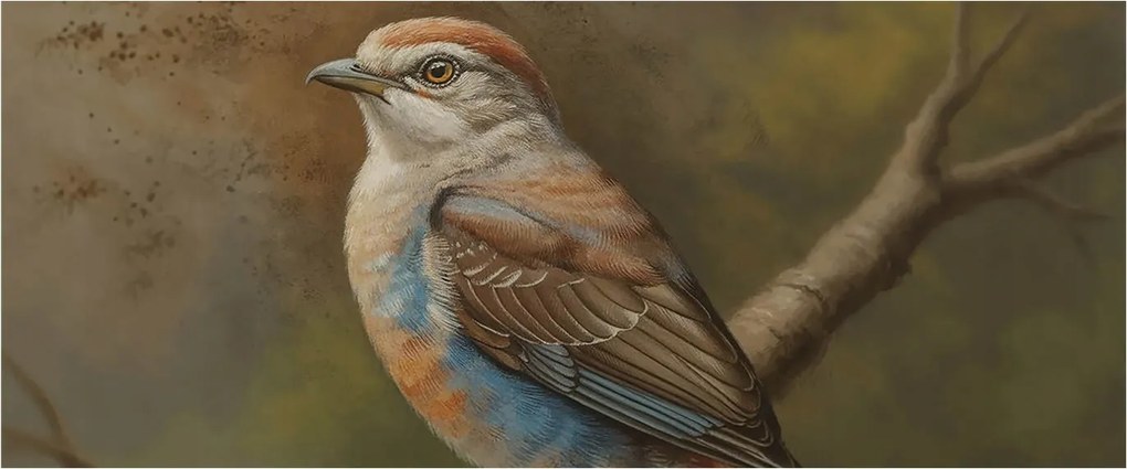 Dekoratív fotótapéta az irodába Madár portré 250x104 Ragasztó