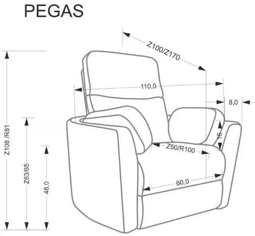 Pegas dönthető és forgatható fotel mentazöld