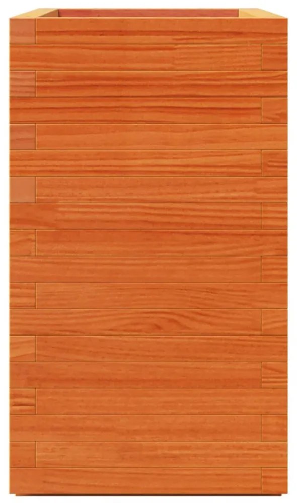 viaszbarna tömör fenyőfa kerti virágláda 70x40x72,5 cm
