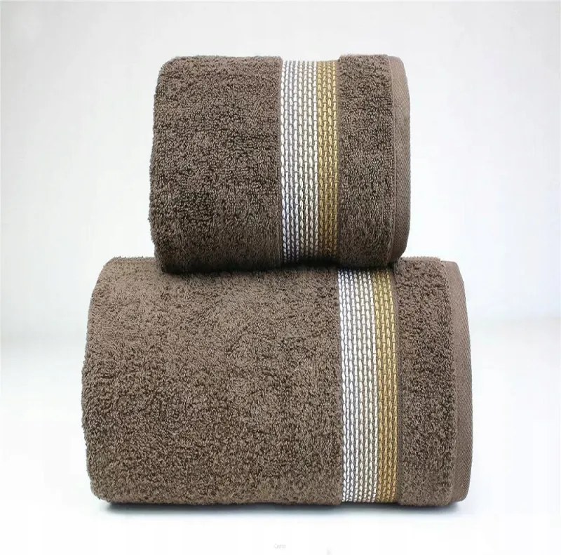 Puha bolyhos törölköző Ombre gyorsan száradó barna 70x140cm