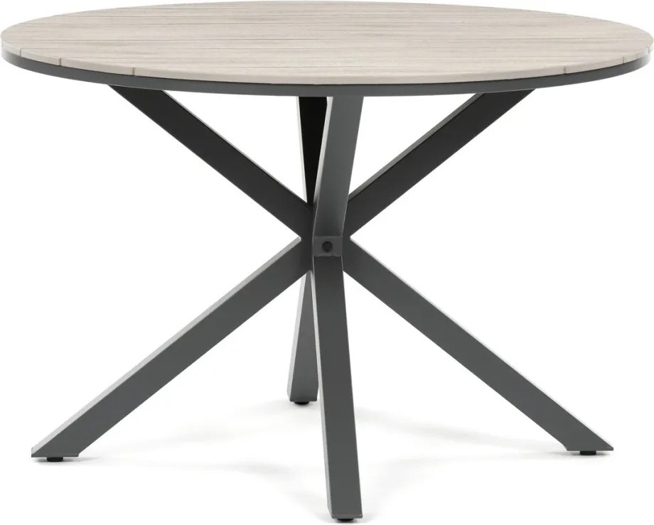 Kerti asztal 110x110 cm, alumínium, polywood, szürke, AZT-S1430 GREY