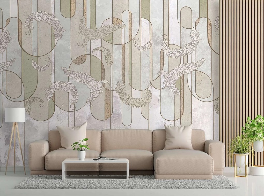 Gario Fotótapéta Skandináv minimalista absztrakció bézs színben Anyag: Vlies, Méret: 150 x 105 cm