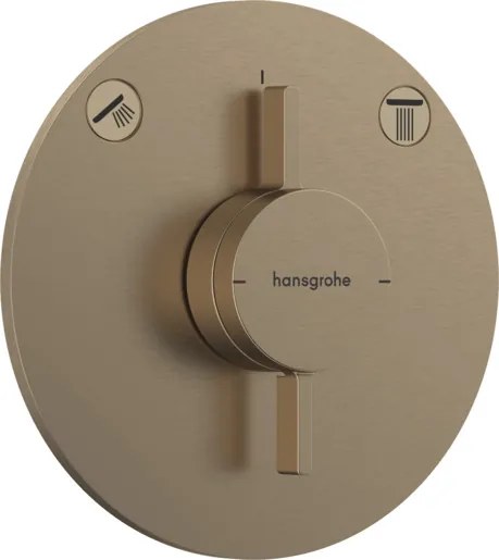 Hansgrohe DuoTurn S zuhany és fürdő csaptelep vakolat alatti rész nélkül csiszolt bronz 75418140
