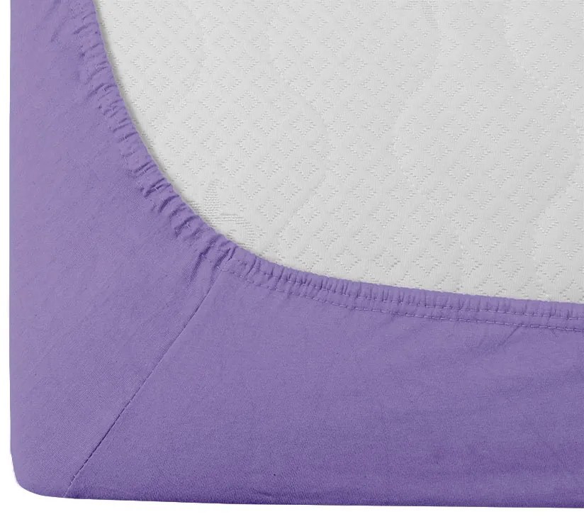 Jersey EXCLUSIVE világoslila lepedő 180x200 cm Grammsúly (rost sűrűség): Lux (190 g/m2)
