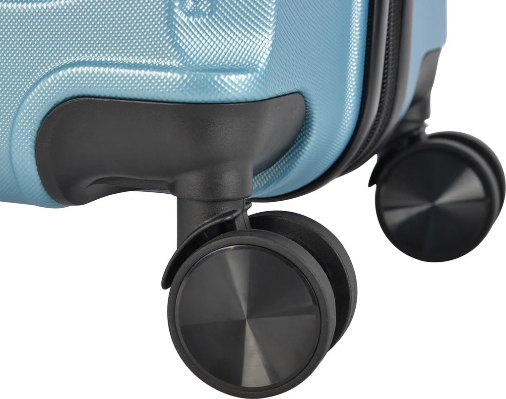 BONTOUR “spinner” nagy duplakerekes gurulós bőrönd, jégkék