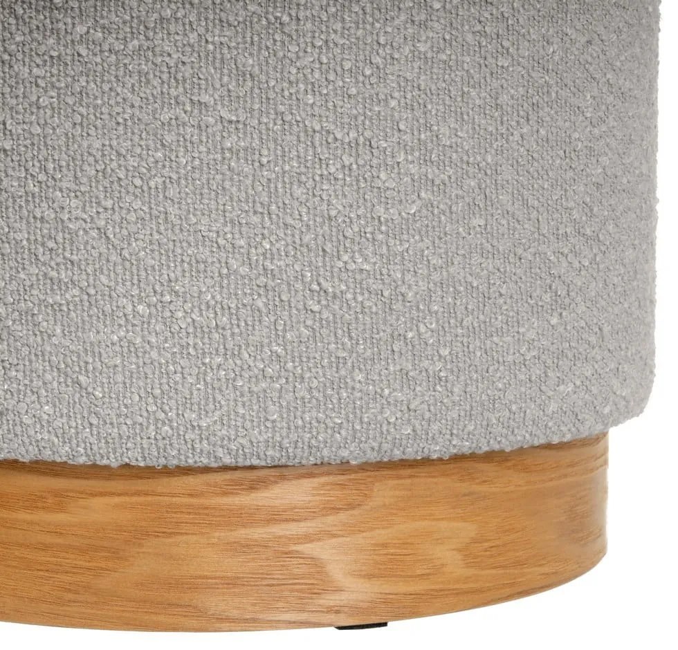 Világosszürke buklé puff – Casa Selección