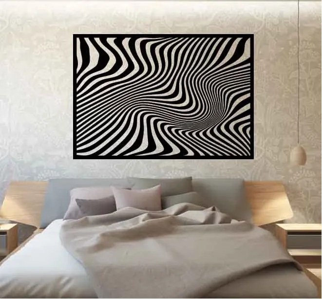 Dekoratív falfestmény zebra és fekete