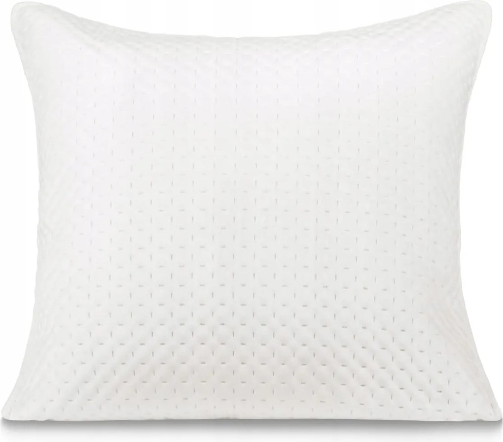 Dekoratív párnahuzat Maya 45x45 velúr steppelt krémszínű