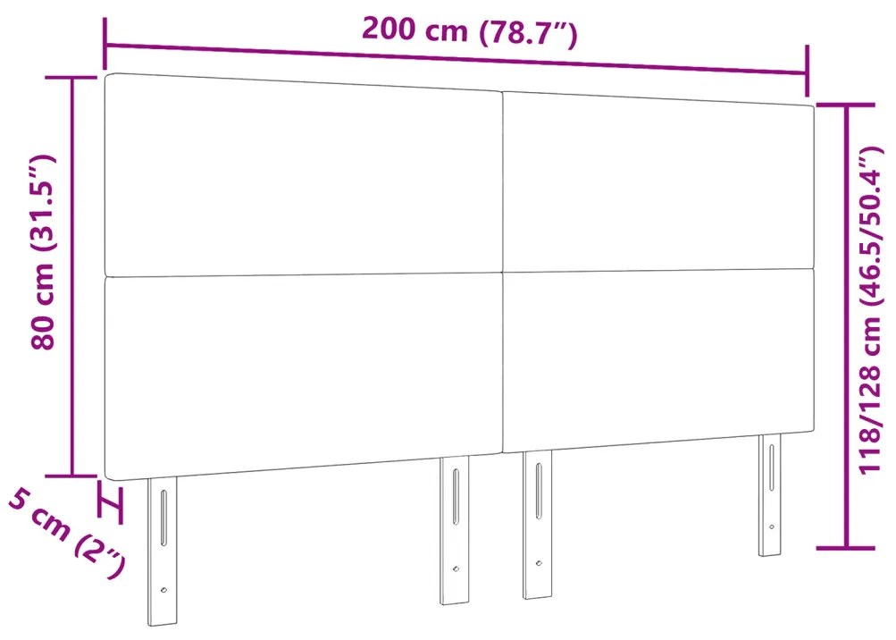 Egyszerű Fejtámla Világos Zöld Szürke 200 cm Kordbársony Szövet