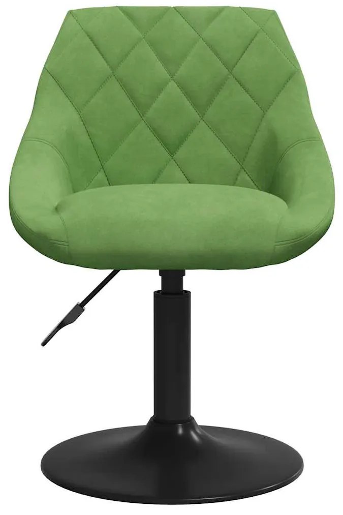 4 db világoszöld bársony forgó étkezőszék