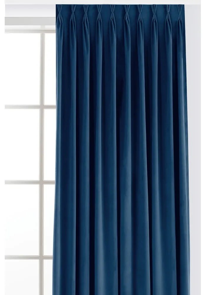 Kék bársony dimout (részleges sötétítő) függöny 140x270 cm Velto – Filumi