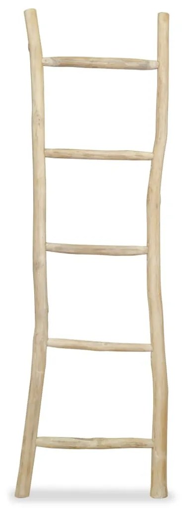 5 fokos, tíkfa törölközőszárító létra 45 x 150 cm