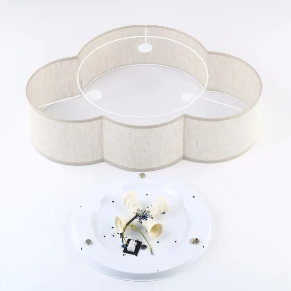 Brilagi - Gyerekszobai mennyezeti lámpa NIMBUS LINEN 4xE27/15W/230V 46x63 cm bézs