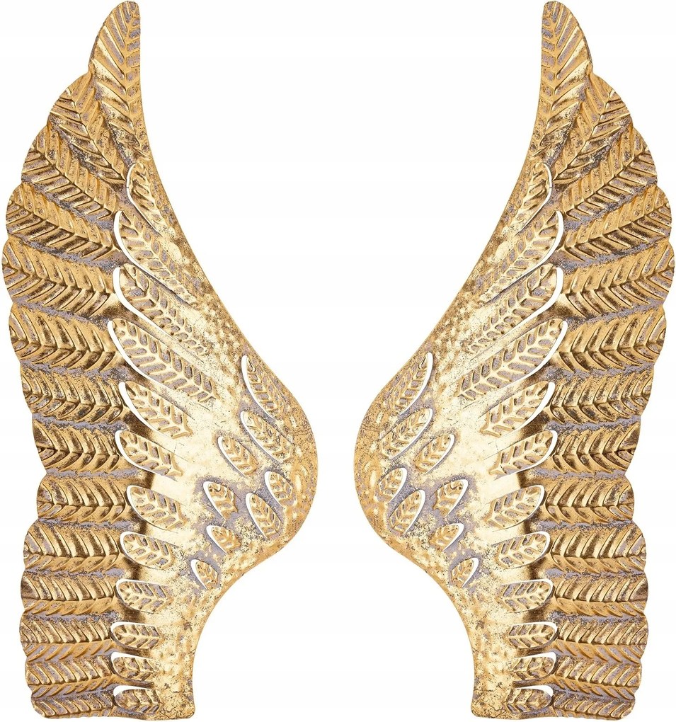 Fali dekoráció szárnyak fém arany szett elegáns szett