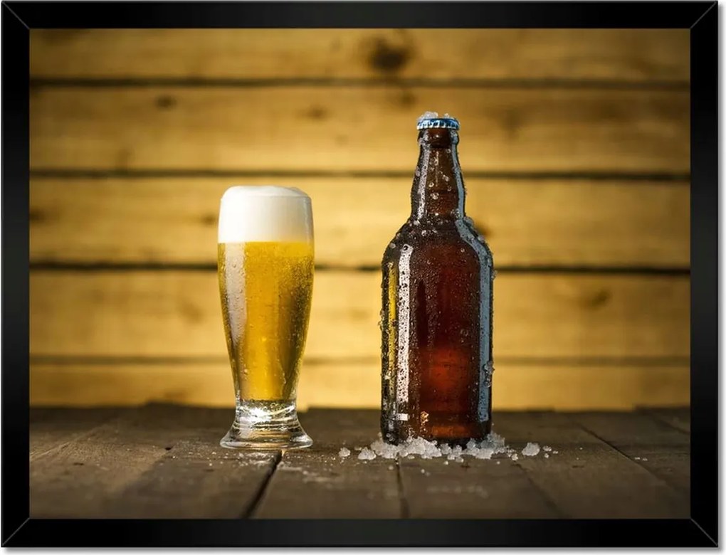 Poszterek keretben 40x30 Fagyasztott sör üvegben