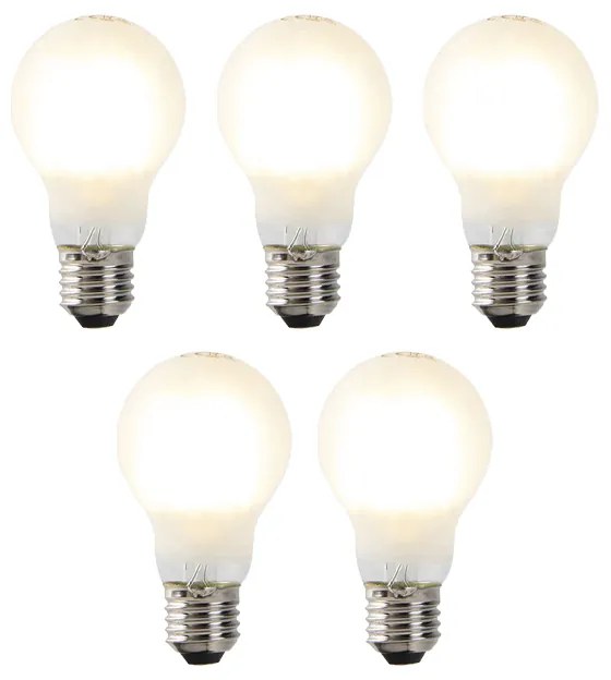5 db-os készlet E27 szabályozható LED izzó A60 matt 7W 806lm 2700K