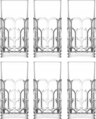 Lav Archie Szett 6 db-os Pohár Készlet Italokhoz, Koktélokhoz, Üdítőkhöz, 390 ml-es Poharak