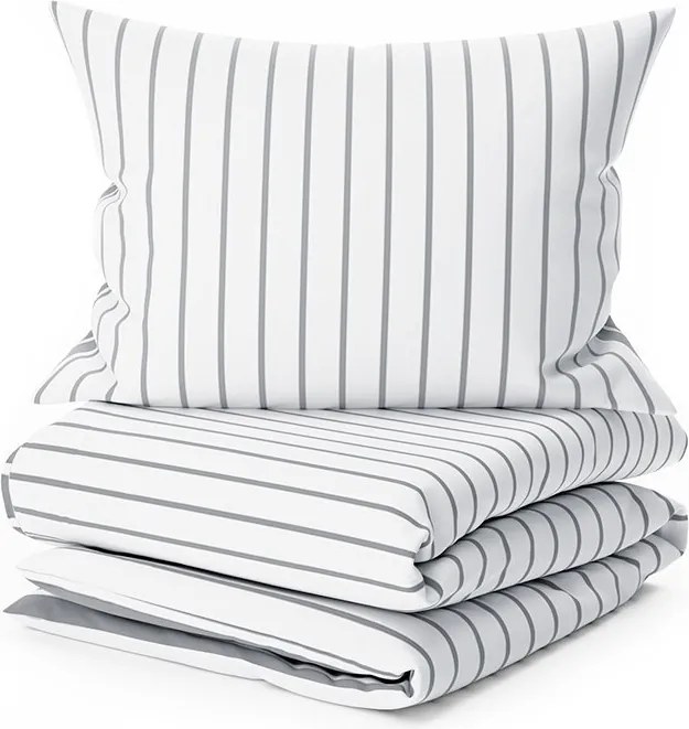 Renforcé pamut ágyneműhuzat CAPRIVI szürke gombokkal Ágyneműhuzat mérete: 70 x 90 cm | 140 x 200 cm