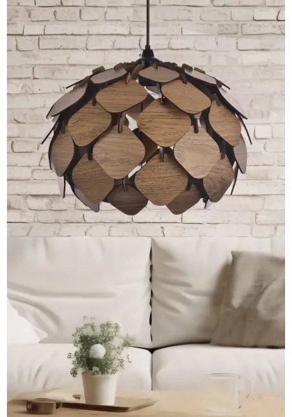 Csillár zsinóron 1xE27/40W/230V barna