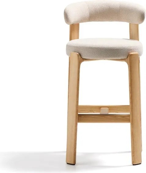 Bézs-világos natúr színű kőrisfa bárszék (ülésmagasság 75 cm) Granite – Kave Home