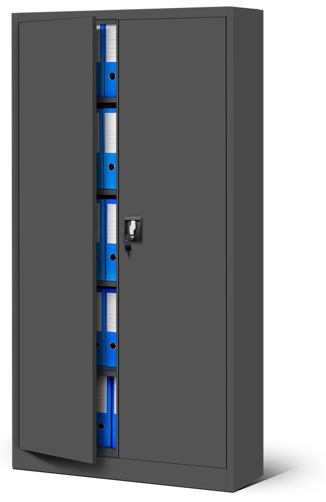 Set 4x fém iratszekrény JAN H, 900 x 1950 x 400 mm, antracit