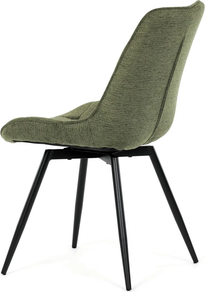 Jídelní židle, zelená, látka, HC-T1130 GRN2