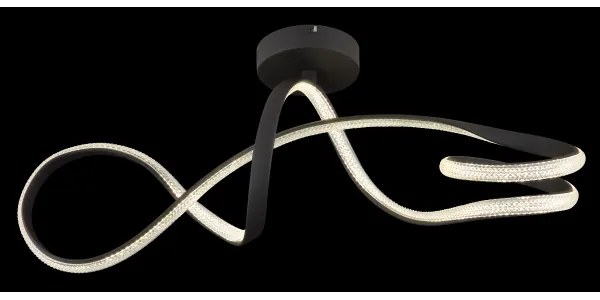 Globo 67341DS - LED Felületre szerelhető csillár SWIRL LED/30W/230V fekete