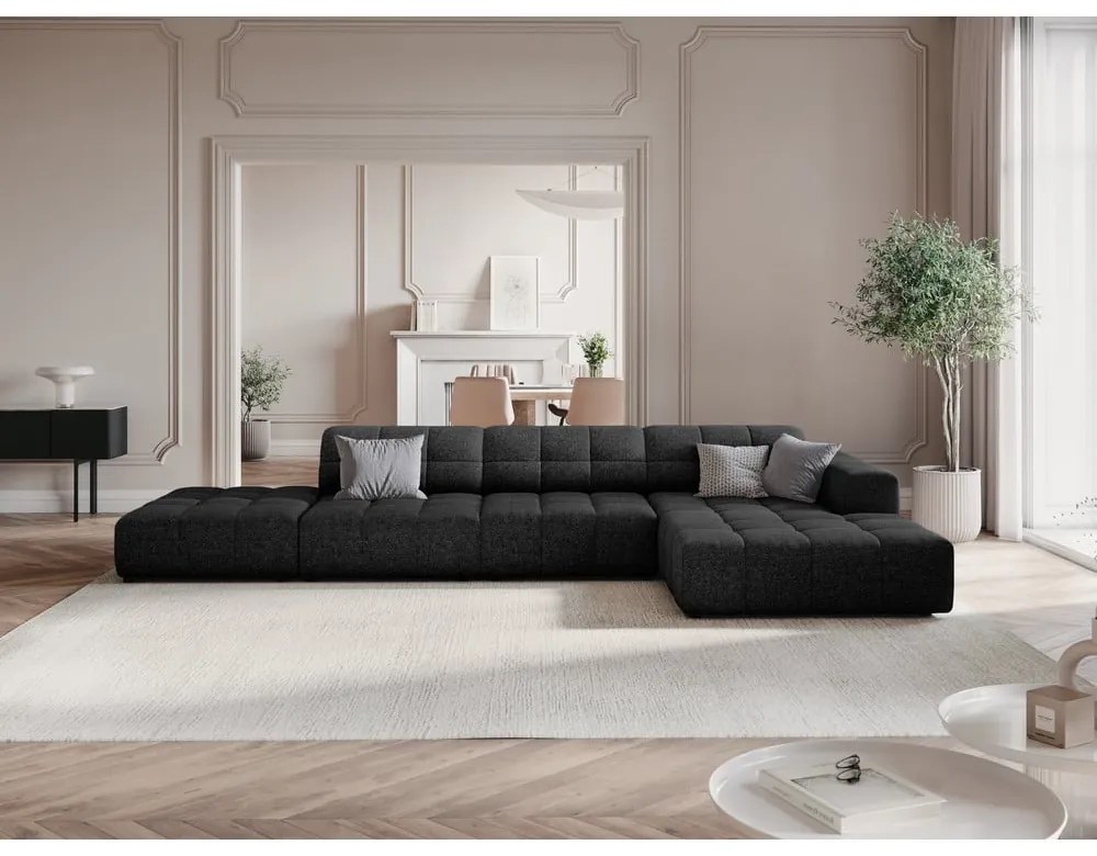 Antracitszürke sarokkanapé (jobb oldali) Chicago – Cosmopolitan Design