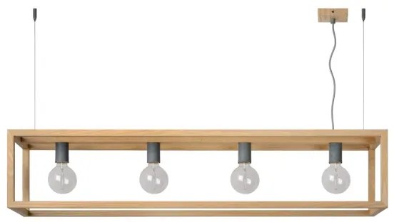 Lucide 31472/04/72 - Függeszték ORIS 4xE27/60W/230V bézs