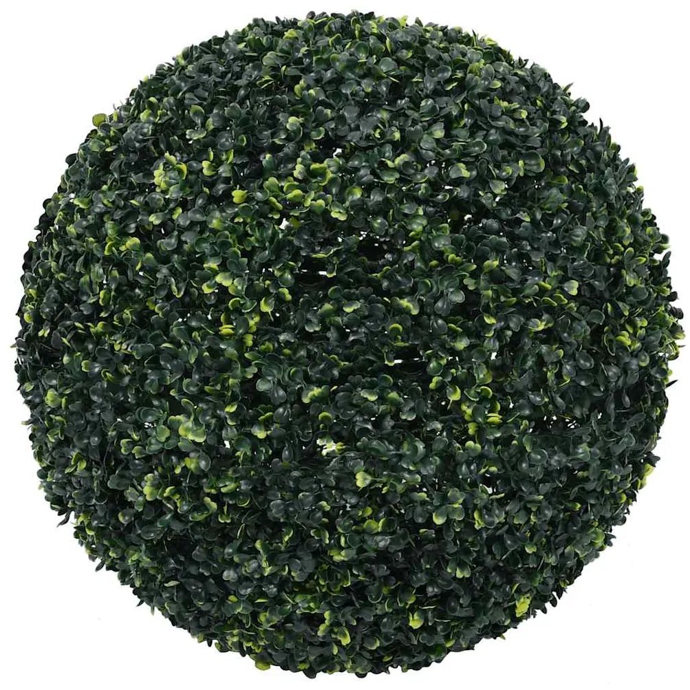 2 db zöld mesterséges boxwood gömbök LED fényekkel 52 cm