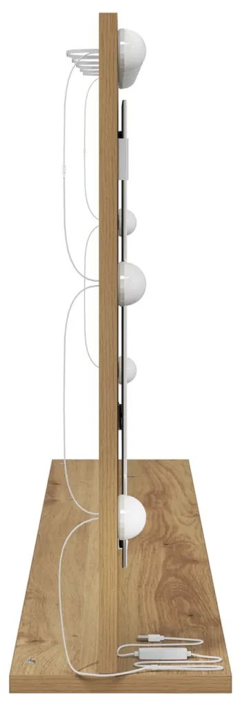 Pipere Tükör Kézműves tölgy Fa és üveg 100 x 55 cm Pipere tükör