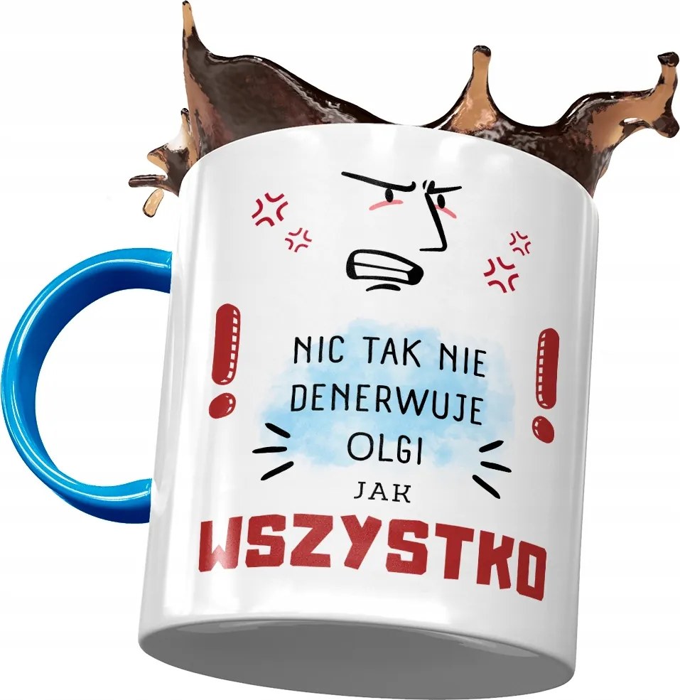 Kék Bögre Olga Barátnő Feleség Ajándék Nyomtatott Fotóval