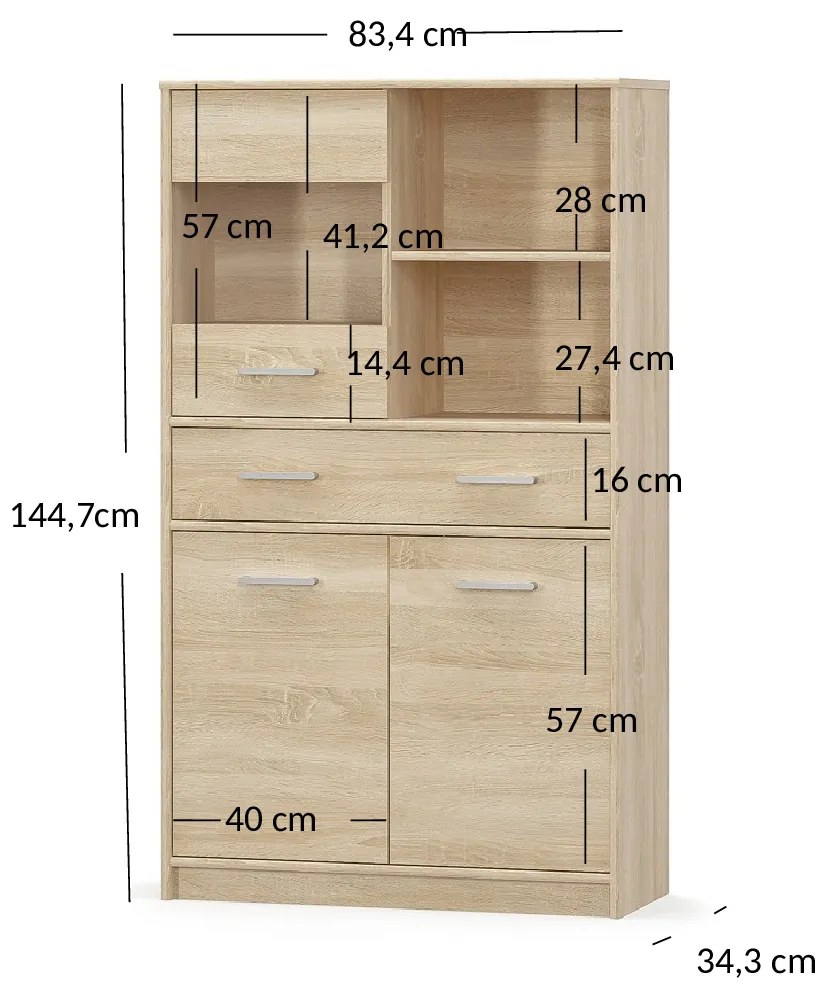 Vitrin Terrell (szonoma tölgy). Akció -18%. 1053280
