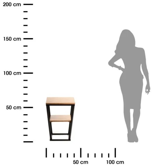 Kisasztal EXPAND 57x40 cm fekete/barna