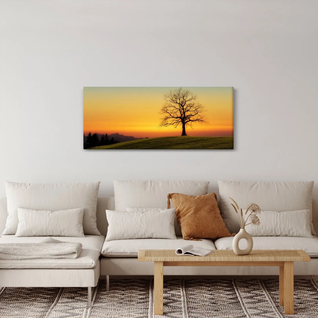Egy fa képe a mezőn (120x50 cm)