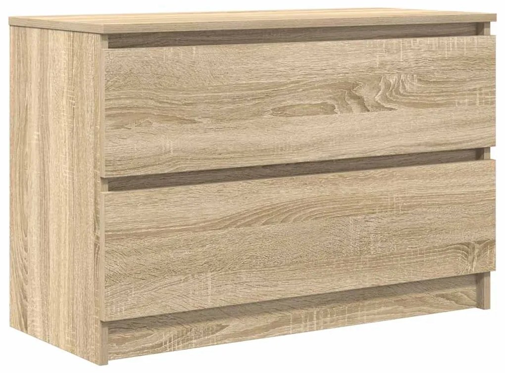 sonoma tölgy színű szerelt fa TV-szekrény 80x35x54 cm