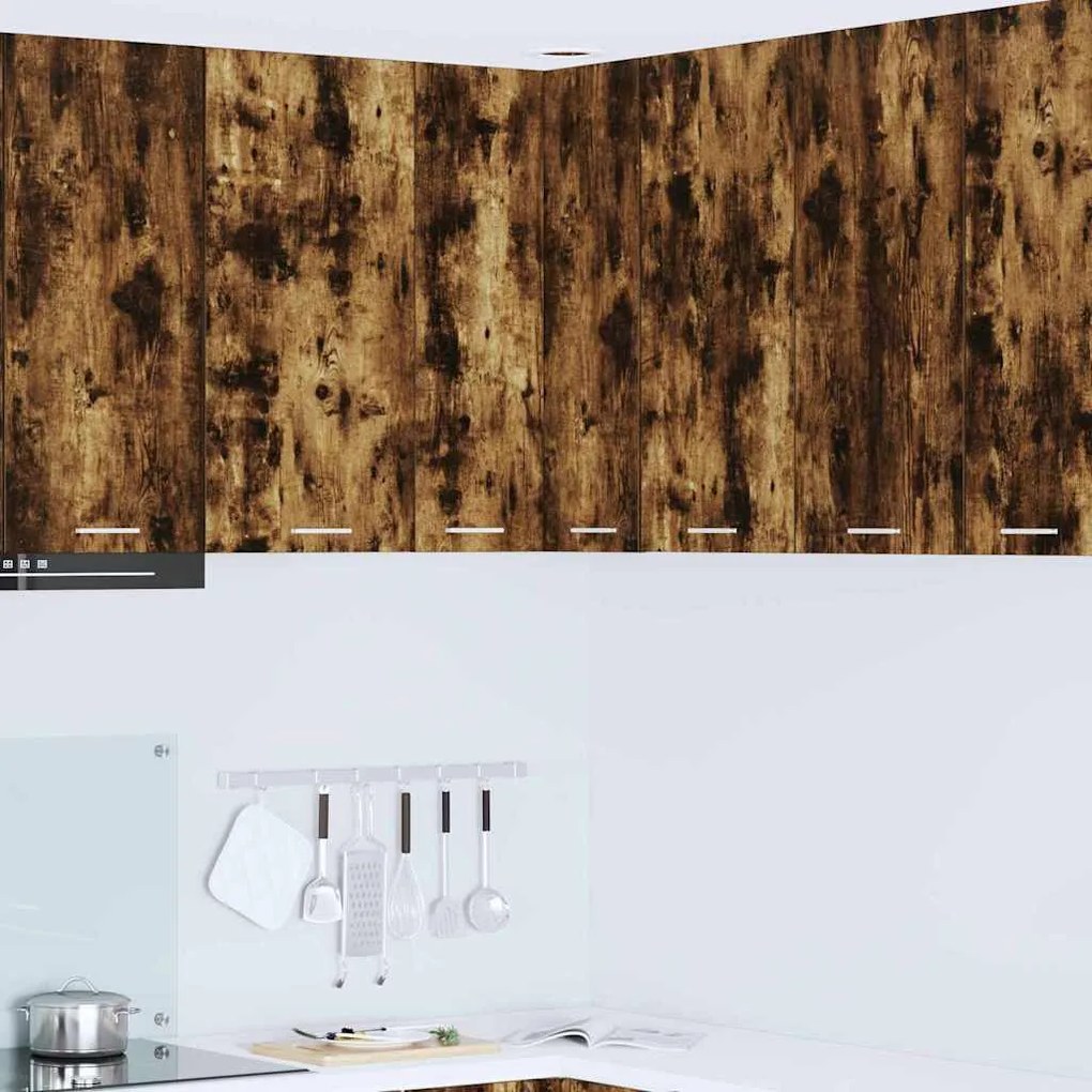 Függő szekrény Riga Füstölt tölgy és fehér 57 x 57 x 80 cm