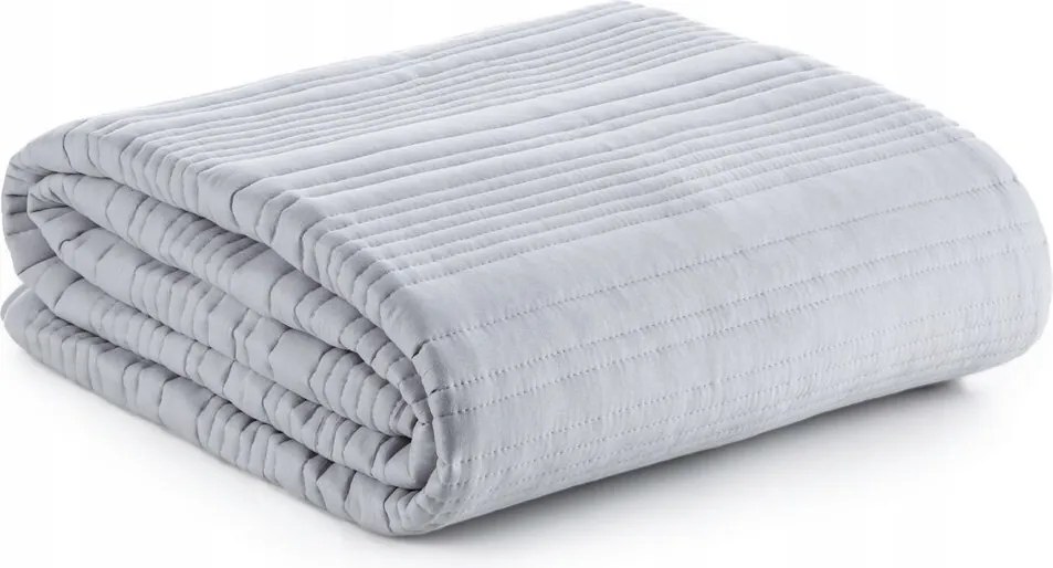 Dekoratív ágytakaró Tara 170x210 ezüst csíkos steppelt