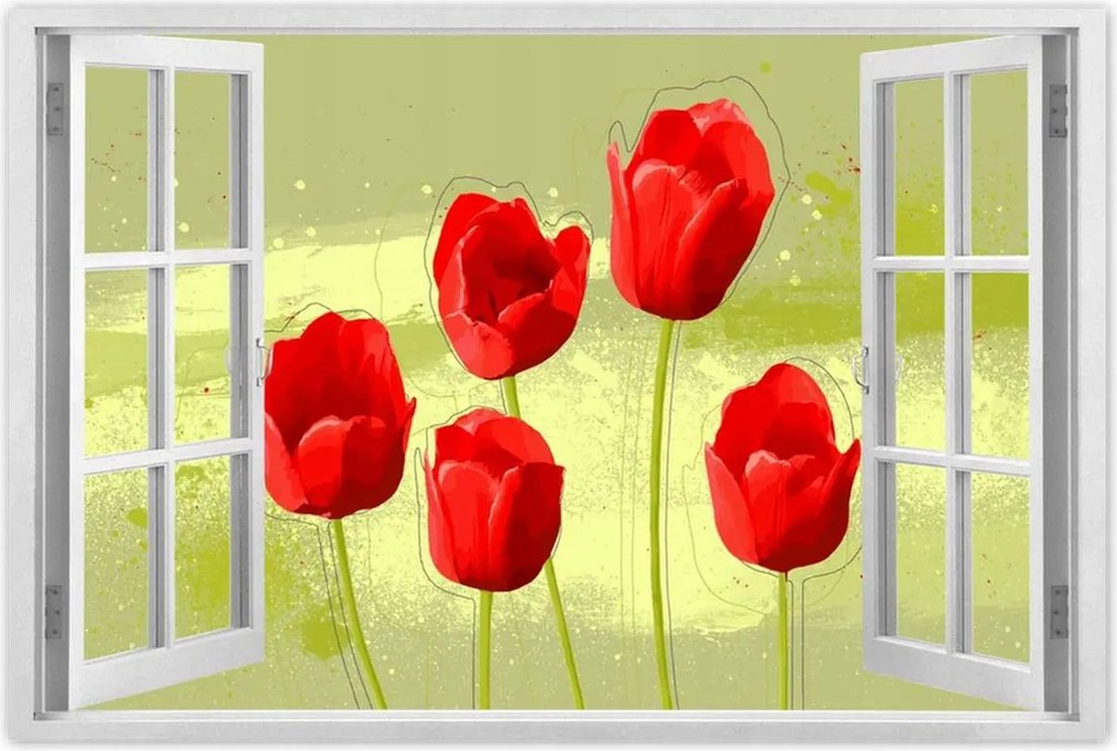 Poszterek 120x80 Pipacsok Absztrakt